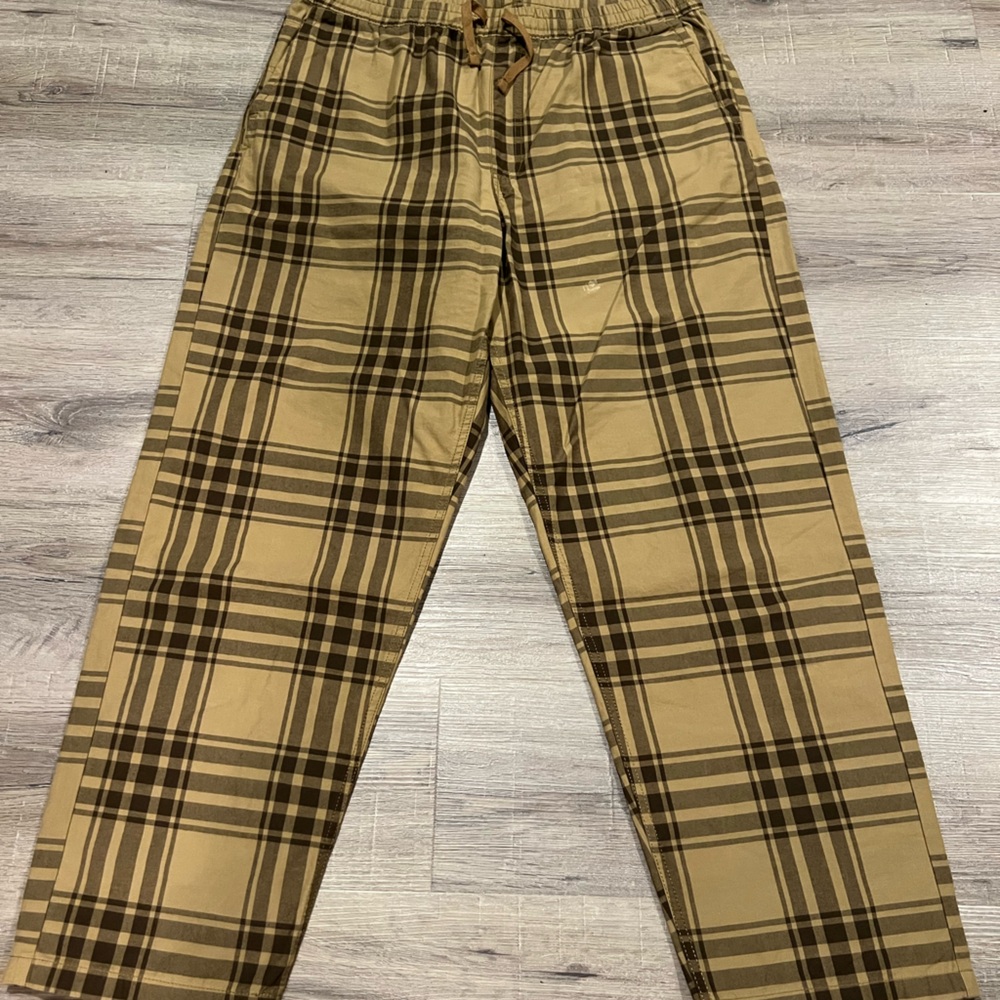 Vans Men's Khaki Plaid Chinos